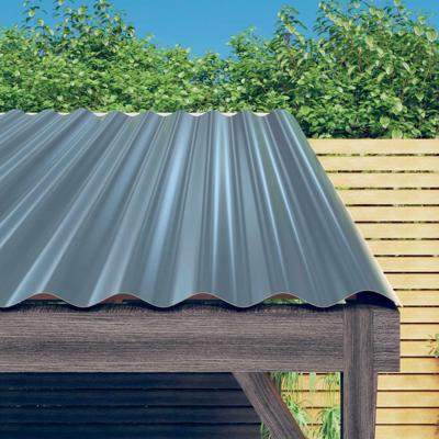 Dakpanelen 12 st 60x36 cm gepoedercoat staal grijs