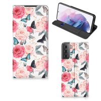 Samsung Galaxy S21 Plus Smart Cover Butterfly Roses
