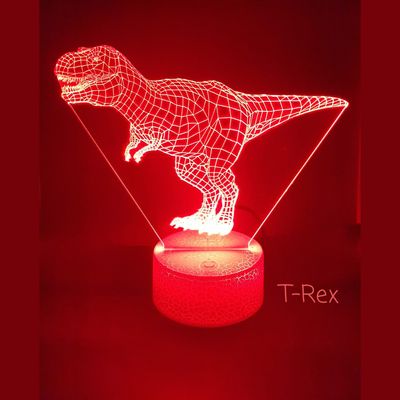 3D LED LAMP - DINOSAURUS - T- REX - Ontwerp-zelf.nl