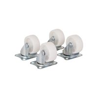 Trailergear 4 x zwenkwiel 40 mm. wit