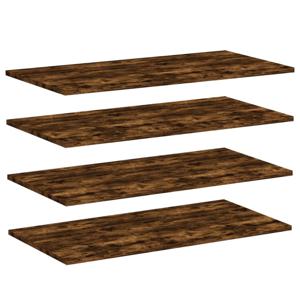 vidaXL Wandschappen 4 st 80x40x1,5 cm bewerkt hout gerookt eikenkleur