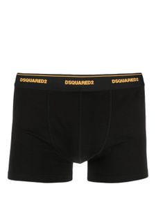 DSQUARED2 boxer en coton à taille logo - Noir