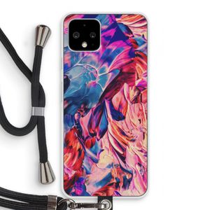 Pink Orchard: Pixel 4 Transparant Hoesje met koord