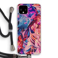 Pink Orchard: Pixel 4 Transparant Hoesje met koord