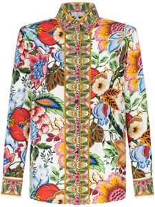 ETRO chemise en soie à fleurs - Rose