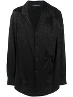 Y/Project chemise en satin à fleurs - Noir
