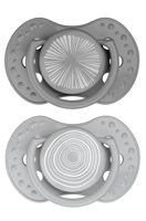 Difrax LOVI Dynamic Pacifier 6-18 Months Harmony Dark Grey Light Grey - Fopspeen - thumbnail
