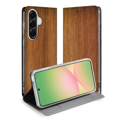 Samsung Galaxy A57 | Flip Style Cover | Donker Hout Samsung Galaxy A57 | Flip Style Cover | Donker Hout