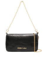 Bimba y Lola petit sac à bandoulière en cuir à logo - Noir - thumbnail