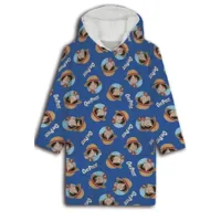 One Piece hoodie poncho blauw maat 7 - 14 jaar - polyester