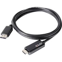 club3D DisplayPort / HDMI Adapterkabel DisplayPort-stekker, HDMI-A-stekker 2.00 m Zilver CAC-1082 DisplayPort-kabel - thumbnail