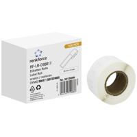 Renkforce Rol met etiketten Compatibel vervangt DYMO DYMO 99017 50 x 12 mm Papier Wit 220 stuk(s) Permanent hechtend Universele etiketten RF-6027792 - thumbnail