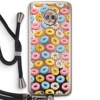 Pink donuts: Motorola Moto G6 Transparant Hoesje met koord