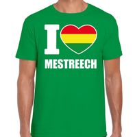 Carnaval I love Mestreech t-shirt groen voor heren - thumbnail