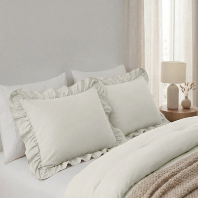 Kussenslopen Ruffles - Off White - 2-PACK - Dekbed-Discounter.nl Kussenslopen Ruffles - Off White - 2-PACK - Dekbed-Discounter.nl