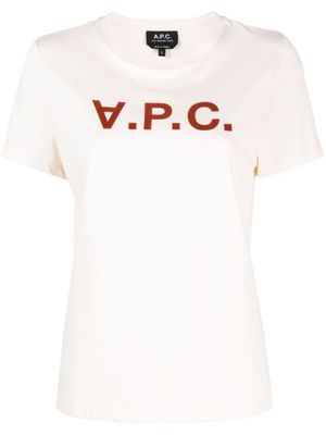 A.P.C. t-shirt en coton à logo imprimé - Tons neutres