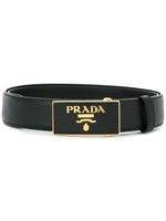 Prada ceinture à boucle logo - Noir