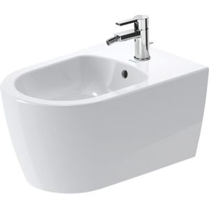 Duravit ME by Starck wandbidet 37x57cm met kraangat met overloop en wondergliss wit 22881500001