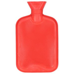 Warmwaterkruik - met rubberen hoes - rood - 2L - kruik