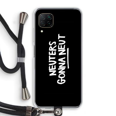 Neuters (zwart): Huawei P40 Lite Transparant Hoesje met koord