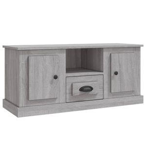 The Living Store TV meubel - TV kast - 100 x 35.5 x 45 cm - Grijs Sonoma eiken