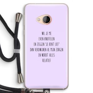 Relatief: HTC U Play Transparant Hoesje met koord