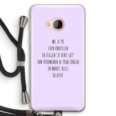 Relatief: HTC U Play Transparant Hoesje met koord