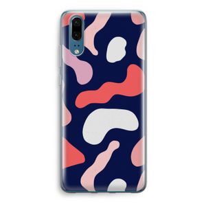 Memphis Shapes Pink: Huawei P20 Transparant Hoesje