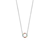 Ketting Rondje ziilver-zirconia wit 1,4 mm 45 + 5 cm