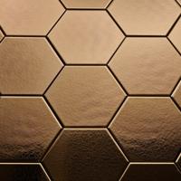Dateg Wandtegel Hexagon Onda Goud
