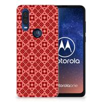 Motorola One Vision | TPU bumper | Batik Rood