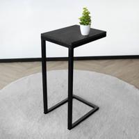 Bijzettafel industrieel Jerry 69cm hoogte zwart mangohout duurzaam mango side table