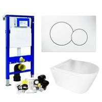 Geberit UP320 Toiletset Set55 BWS Plana Rimless Mat Wit Met Sigma Drukplaat - thumbnail