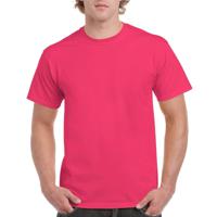 T-shirts fuchsia roze voor heren - zware 200gr kwaliteit - Basic shirts - Katoen - Korte mouwen - thumbnail