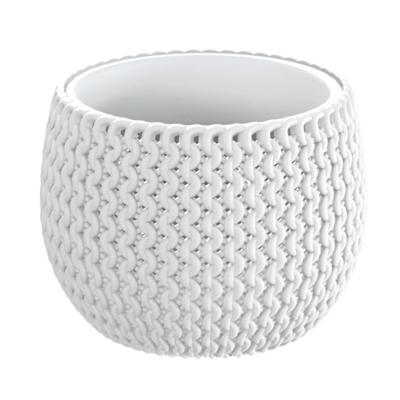 Prosperplast Bloempot Splofy - wit - 1400 ml - D18 cm - kunststof - binnen/buiten