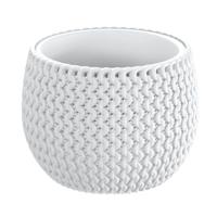 Prosperplast Bloempot Splofy - wit - 1400 ml - D18 cm - kunststof - binnen/buiten