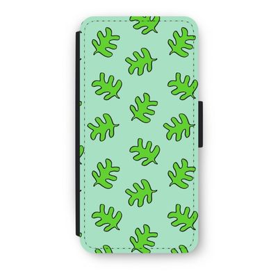 Groene blaadjes: iPhone 8 Flip Hoesje