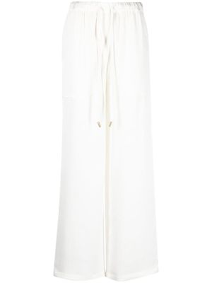 Cult Gaia pantalon droit à lien de resserrage - Blanc