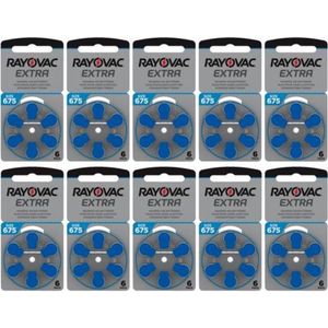 Rayovac Extra Hoorbatterijen 675 Blauw 60 pack