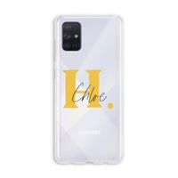 Amber Script: Galaxy A71 Transparant Hoesje