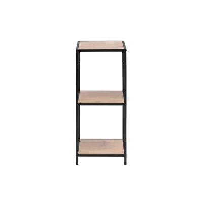 Leen Bakker - Boekenkast Jaxx - Eikenkleur - 82,5x35x37 Cm - Metaal/MDF - Bruin#Zwart