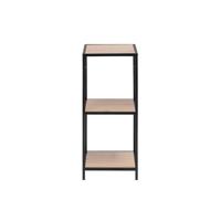 Leen Bakker - Boekenkast Jaxx - Eikenkleur - 82,5x35x37 Cm - Metaal/MDF - Bruin#Zwart