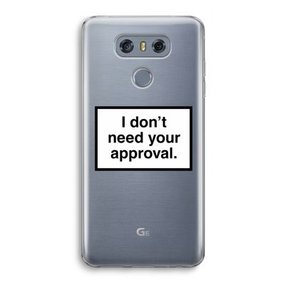 Don't need approval: LG G6 Transparant Hoesje