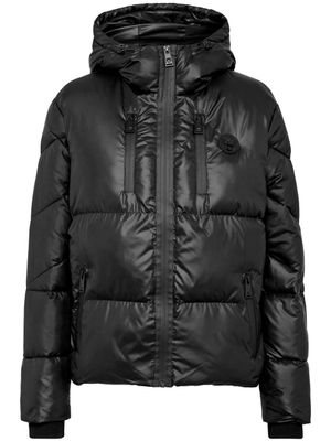 Plein Sport doudoune à logo imprimé - Noir