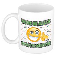 Cadeau mok/beker - Voor de aller coolste meester - wit - 300 ml