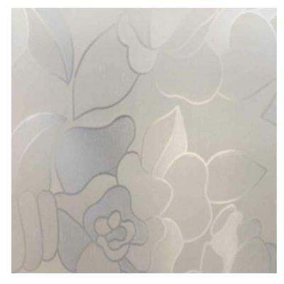 2x Stuks raamfolie bloemen semi transparant 45 cm x 2 meter zelfklevend