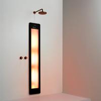 Sunshower Round Large One - Inbouw - Infrarood - 33 x 185 x 10 cm - Zwart