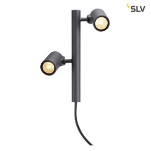 Buitenlamp staand HELIA Double Antraciet 16W 3000K verlengbaar
