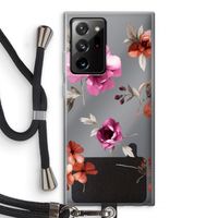 Geschilderde bloemen: Samsung Galaxy Note 20 Ultra / Note 20 Ultra 5G Transparant Hoesje met koord