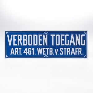 Bord pvc "verboden toegang art.nr."